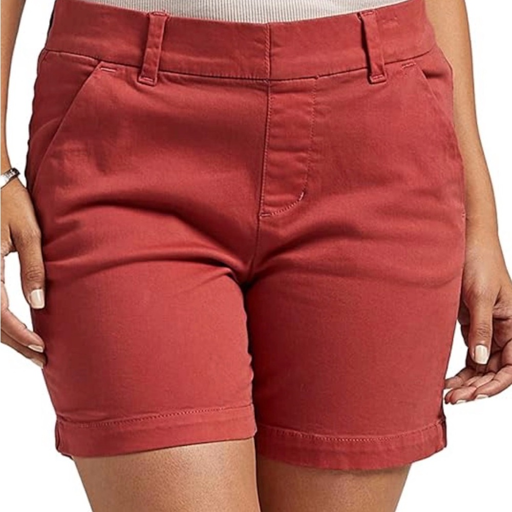 Jag Jeans Women's Maddie Mid Rise 5" Pull-on Short  SZ14 rose